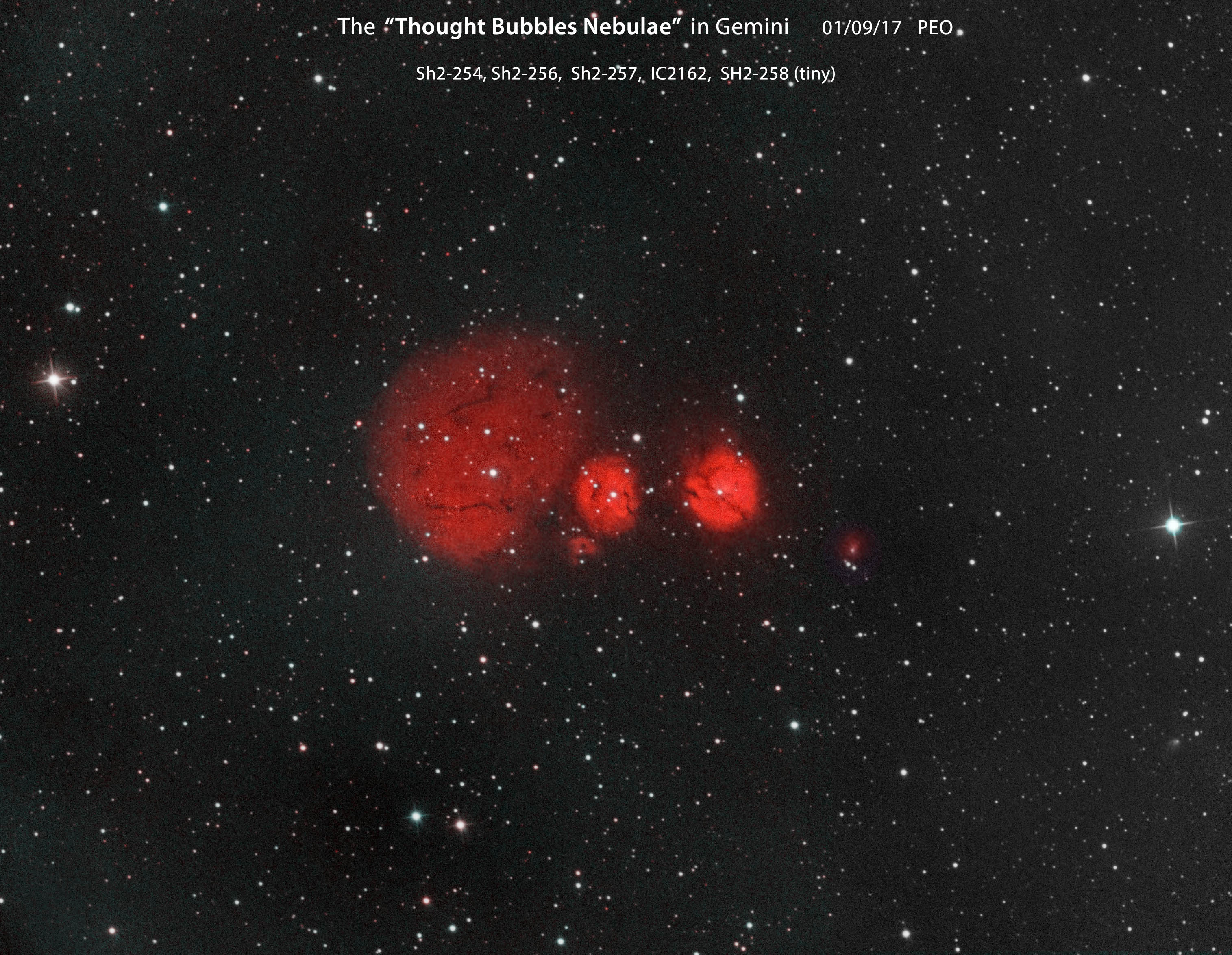 5 Simeis and IC Nebulae in Gemini